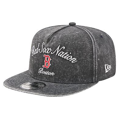 Men's New Era Black Boston Red Sox City Slogan A-Frame 9FIFTY Snapback Hat