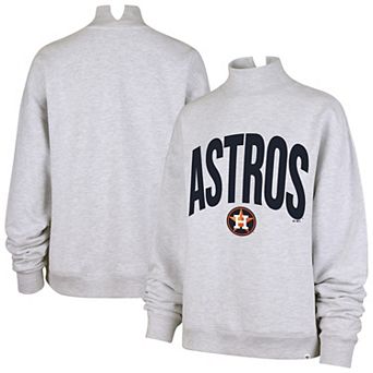 Women's '47 Heather Gray Houston Astros Subtle Muse Mock Neck Sweatshirt