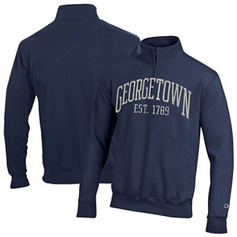 Men's Champion Navy Georgetown Hoyas Established Date Quarter-Zip Pullover