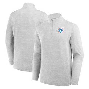 Men's Fanatics Heather Gray Tennessee Titans Clutch Quarter-Zip Pullover