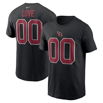 Men's Nike Jeremiyah Love Black Arizona Cardinals Name & Number T-Shirt