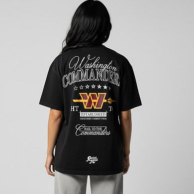 Unisex The Wild Collective Black Washington Commanders Mineral Washed T-Shirt