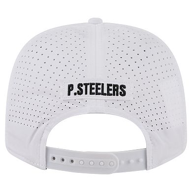 Men's New Era White Pittsburgh Steelers Name Plate 9SEVENTY Adjustable Hat