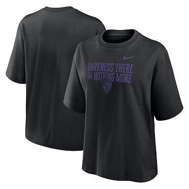 Women's Nike Black Baltimore Ravens Boxy T-Shirt