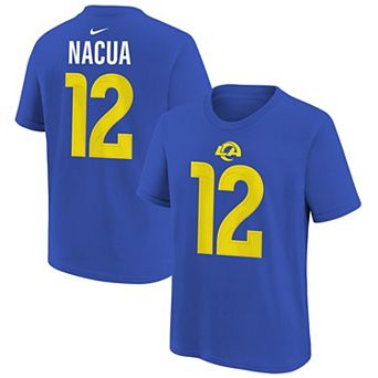 Youth Nike Puka Nacua Royal Los Angeles Rams Name & Number T-Shirt