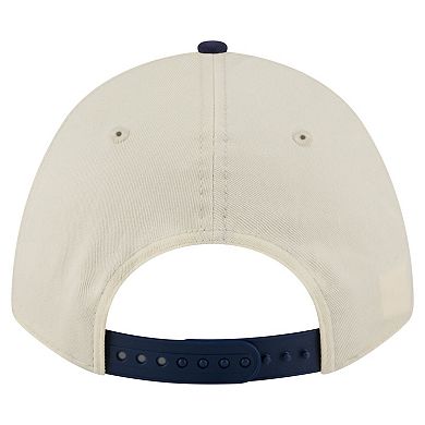 Men's New Era Natural/Navy Navy Midshipmen Prepster 9FORTY M-Crown Adjustable Hat