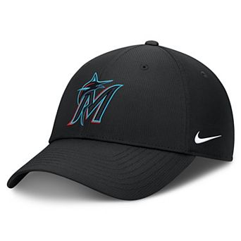 Men's Nike Black Miami Marlins Dri-FIT Club Adjustable Hat