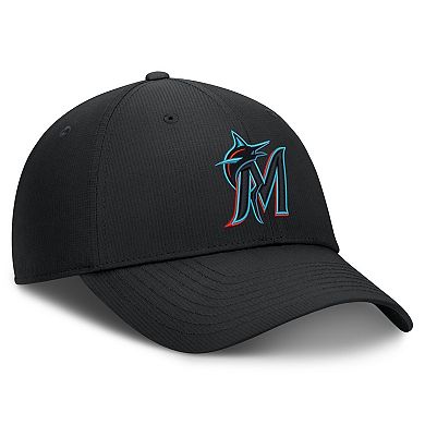 Men's Nike Black Miami Marlins Dri-FIT Club Adjustable Hat