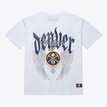 Men's Mitchell & Ness White Denver Nuggets Old English Classic T-Shirt