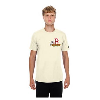 Men's New Era Natural Boston Red Sox Dia de los Muertos Sugar Skull T-Shirt