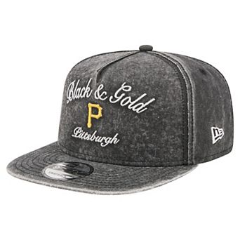 Men's New Era Black Pittsburgh Pirates City Slogan A-Frame 9FIFTY Snapback Hat