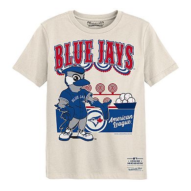 Preschool Mitchell & Ness Cream Toronto Blue Jays Step Back Up T-Shirt