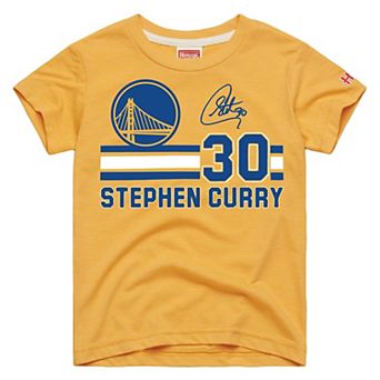 Youth Homage Stephen Curry Gold Golden State Warriors Remix Signature Name & Number Tri-Blend T-Shirt
