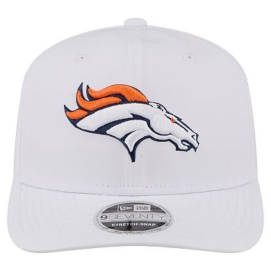 Men's New Era White Denver Broncos Name Plate 9SEVENTY Adjustable Hat