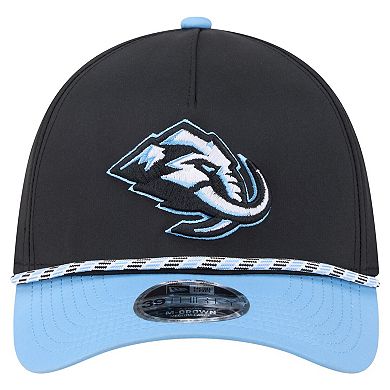 Men's New Era Black/Light Blue Utah Mammoth 39THIRTY Two-Tone Featherweight M-Crown Flex Hat