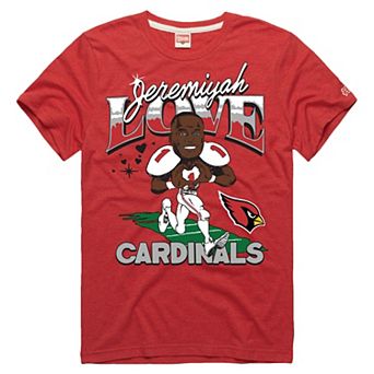 Unisex Homage Jeremiyah Love Cardinal Arizona Cardinals Caricature Player Graphic Tri-Blend T-Shirt