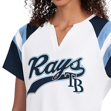 Women's Starter White Tampa Bay Rays Game On Notch Neck Raglan T-Shirt