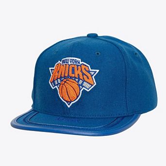 Men's Mitchell & Ness Blue New York Knicks Upscale Snapback Hat