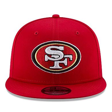 Men's New Era Scarlet San Francisco 49ers 80th Anniversary Side Patch 9FIFTY Snapback Hat