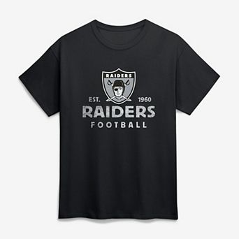 Men's Logo Athletic Black Las Vegas Raiders Vintage Arch T-Shirt