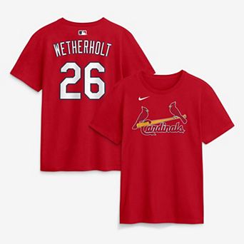 Men's Nike JJ Wetherholt Red St. Louis Cardinals Name & Number T-Shirt