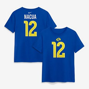 Women's Nike Puka Nacua Royal Los Angeles Rams Name & Number T-Shirt