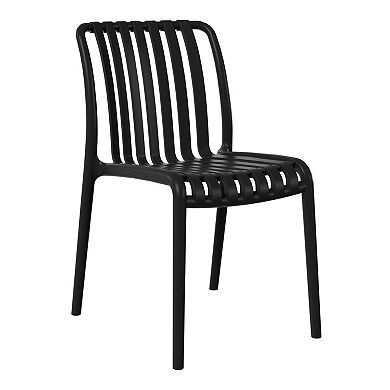 3-Piece Outdoor Patio Bistro Balcony Furniture Set With Stackable Chairs
