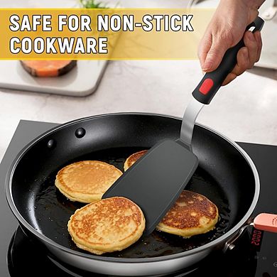 Flexible Silicone Spatula Turner, Heat-Resistant, Nonstick