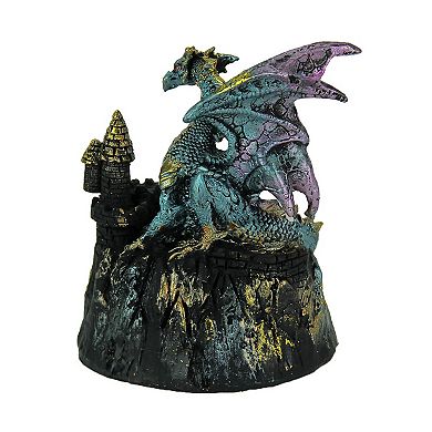 Blue Dragon of Crystal Castle Color Changing LED Statue