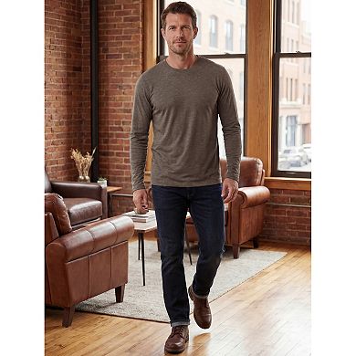 Men's Casual t Shirt Crew Neck Long Sleeve Slim Fit Soft Stretch Basic Tee Shirts