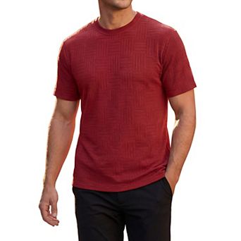 Men's Textured T-Shirts Short Sleeve Crew Neck Soft Casual Summer Tee Shirt