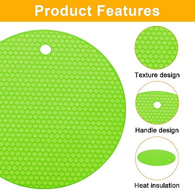 3Pcs Silicone Jar Opener Pads, Texture Can Opener Multipurpose Round Bottle Lid Opener