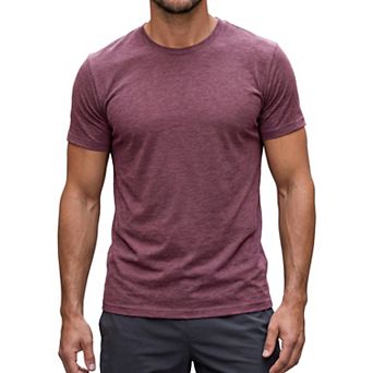 Men's Crew Neck T-Shirt Short Sleeve Stretch Casual Lightweight Tee Shirts