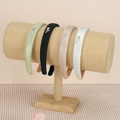 1Pc Rose Bow Satin Headband