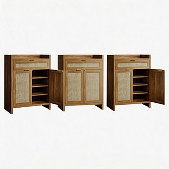 3 pc Boho Shoe Cabinet