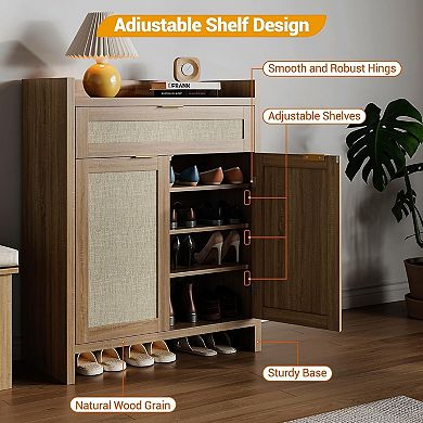 3PC Boho Shoe Cabinet