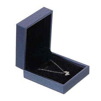 Leather Necklace Pendant Box Necklace Box for Jewelry Gifts, Vintage Pendant Storage Display Case