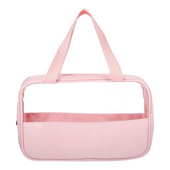 11.81"x3.94"x8.27" Women Durable Transparent Patchwork Bag for Vacation