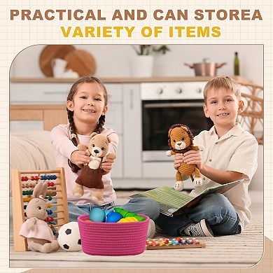 1Pc Rectangular Rope Basket Decorative Gift Chest Box Cute Organizer