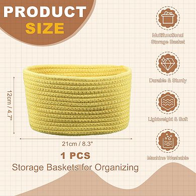 1Pc Rectangular Rope Basket Decorative Gift Chest Box Cute Organizer