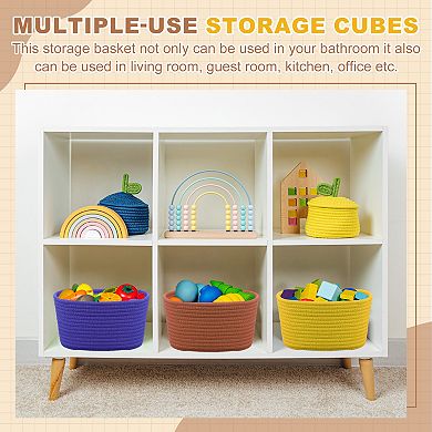 1Pc Rectangular Rope Basket Decorative Gift Chest Box Cute Organizer
