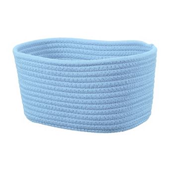 Small Rectangular Woven Rope Basket, Decorative Storage Box for Shelves & Organizing