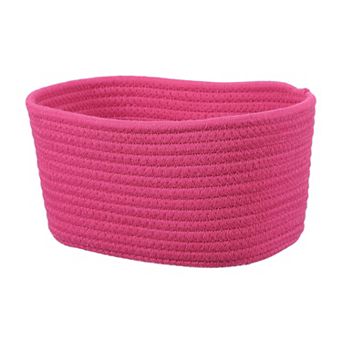 Small Rectangular Woven Rope Basket, Decorative Storage Box for Shelves & Organizing