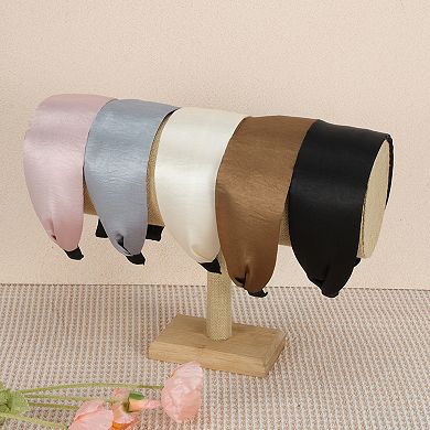 1Pc Solid Color Satin Headband