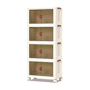 4 tier Stackable Plastic Storage Bins