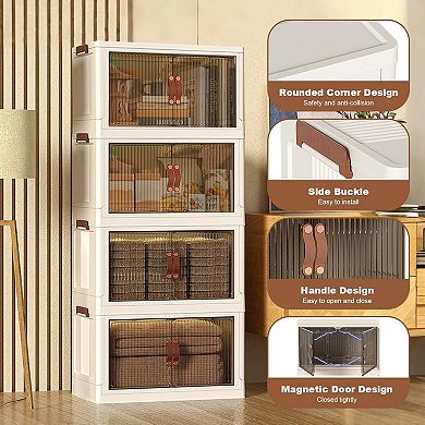 4 Tier Stackable Plastic Storage Bins