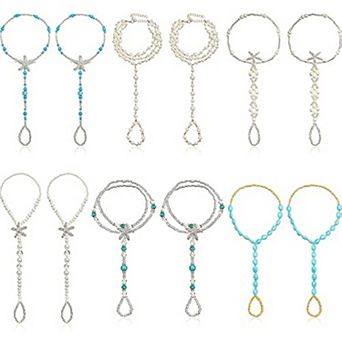 12 pc Barefoot Sandals & Toe Rings Set