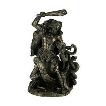 Bronze Finish Hercules Second Labor Slaying of Hydra Statue