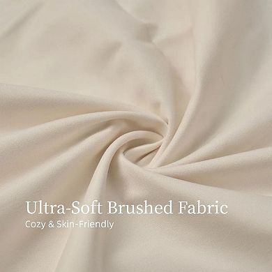 YIORTWO 4 Piece Bed Sheet Set Brushed Microfiber Soft Deep Pocket Bedding