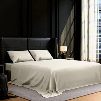 YIORTWO 4 pc Bed Sheet Set Brushed Microfiber Soft Deep Pocket Bedding